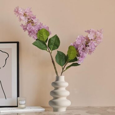 Off White Ceramic Vase Set for Modern Home Decor