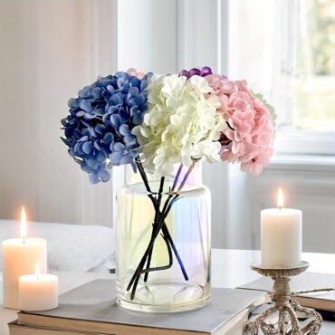 Clear Glass Cylinder Vase for Modern Home Decor