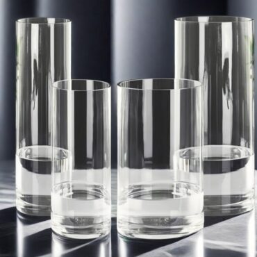 Clear Acrylic Cylinder Vase Set for Modern Wedding and Home Decor